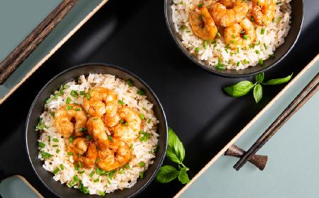 Krewetki po japońsku czyli niby sushi w miseczce